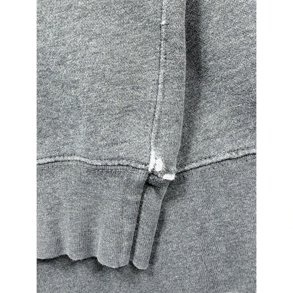 VTG Polo Ralph Lauren Men 1/4 Zip Sweatshirt Gray Fleece Pullover Distressed XXL